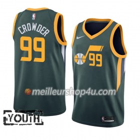 Maillot Basket Enfant Utah Jazz Jae Crowder 99 2018-19 Nike Vert Swingman